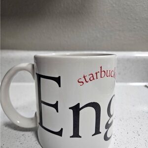 STARBUCKS ENGLAND COFFEE MUG. ENGLAND STARBUCKS CITY MUG.  Art Deco Mug